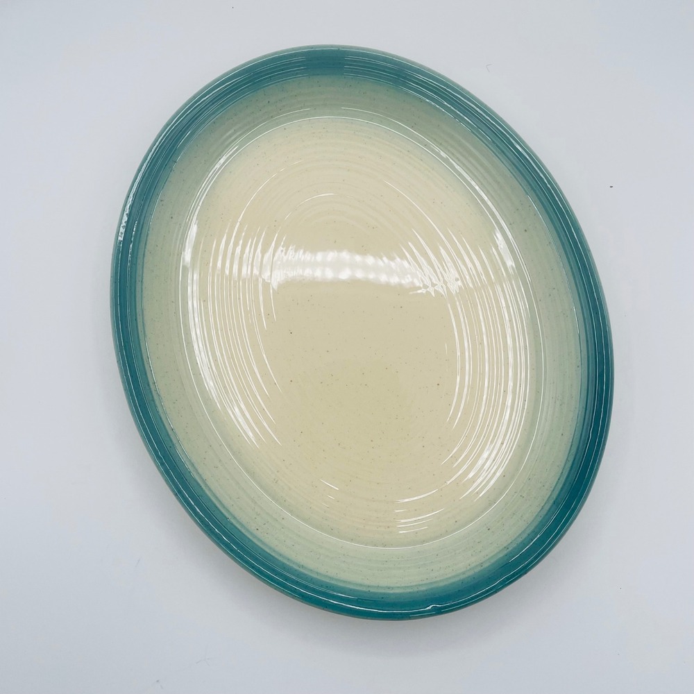 Vtg Franciscan Country Craft Blue Skies Ombre Speckled Ceramic Serving Platter